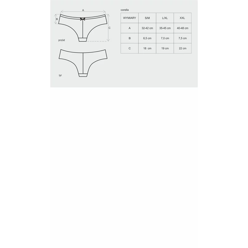 OB5396 OBSESSIVE Corella sort fehér XXL EAN: 5901688205396