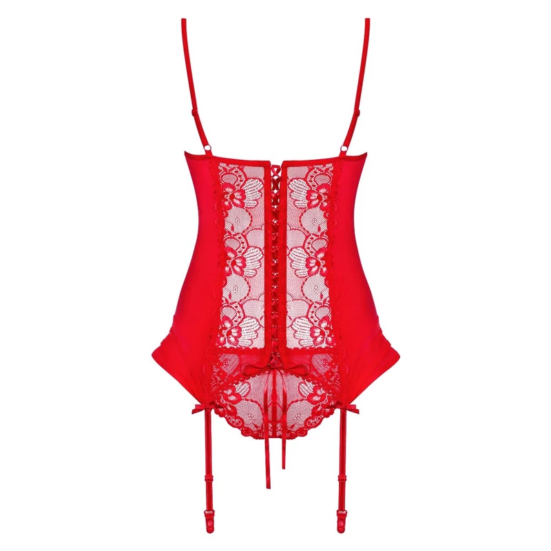 OB2584 OBSESSIVE Heartina corset & thong red XXL red EAN: 5901688222584