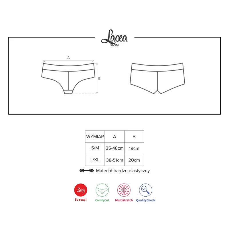 OB2554 OBSESSIVE Lacea fekete és piros sort L/XL duopack  (2 db/doboz) EAN: 5901688212554