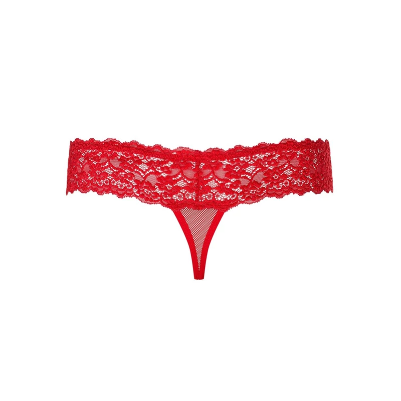OB2721 OBSESSIVE Lacea fekete és piros tanga L/XL duopack  (2 db/doboz) EAN: 5901688212721